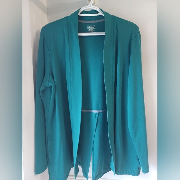 L.L. Bean Dark Jade Green Cardigan Women's XL - Picture 12 of 12